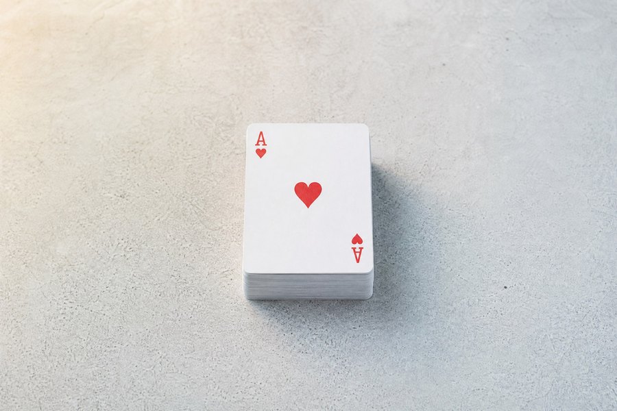 一叠牌与红桃A